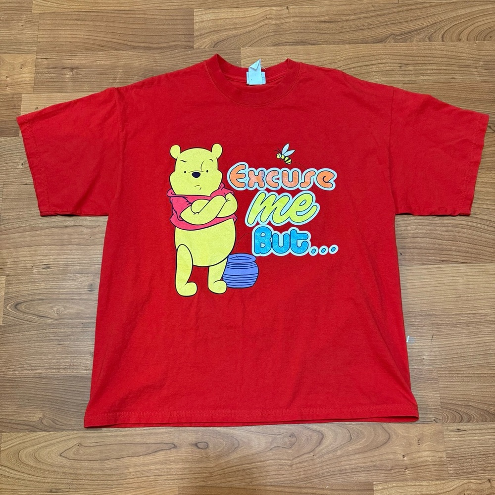 Vintage Disney Red Excuse Me Pooh T-Shirt
